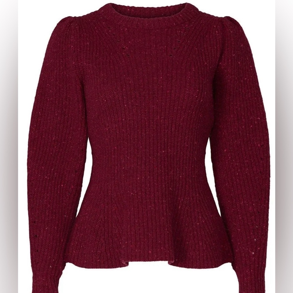 ❤️ La Vie Rebecca Taylor Ribbed Peplum Sweater – XS | MSRP $325